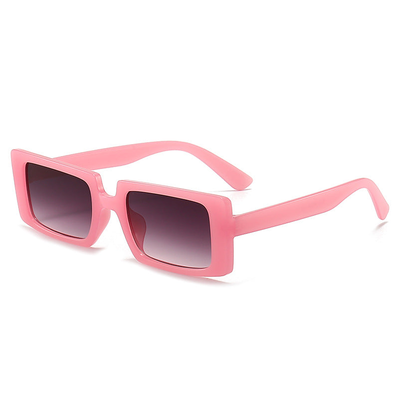Wholesale Square Frame Transparent Color PC Sunglasses